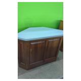 Solid Wood Cherry Kitchen Island With Corian Top