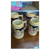 4 PC Beer Stein Set