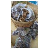 Bushel Basket Overflowing  of Pinecones