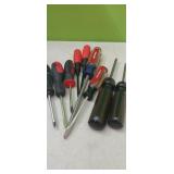 (9) Screwdrivers  HUSKY,  craftsman & others