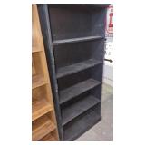 Wood 5 Shelf Black  Bookcase 32" w x 6