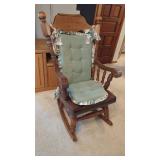 Large Solid Wood Rocking Chair