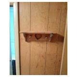 Wood Shelf with heart..16" wide x 5" tall x 5.5"