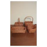 4 Longaberger Gathering Baskets1996-1999