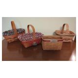 4 Longaberger Baskets