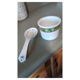 Longaberger Spoon Rest & Christmas Bowl.   Both