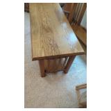 Solid Oak Coffee Table 42"L x18 "W x 18" Tall