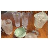 Box of Crystal Glassware & More