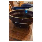 Brown 9" Stoneware Bowl