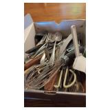 Box of Kitchen Utensils ,& Knives