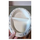 Longaberger Divided Vegetable Dish Good Condition