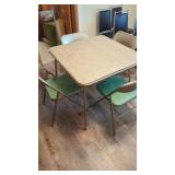 Vintage Card Table & Chairs   chairs Upholstery