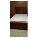 Like New Queen Size Mission Style Bed Complete