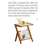 New Z Shaped side table with storage TV