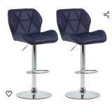 2 New Shell Back Adjustable Bar Stools Modern