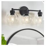 New Matte Black Vanity Light 3 Light, Bathroom