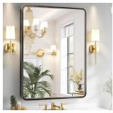 New Black Rectangle Mirror 24"x30", Wall-Mounted