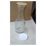 New Set of 6 Glass Carafe Pitchers with Lids,
