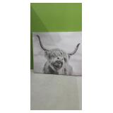 (New) Highland Cow Wall Art 20" wide x 16" tall