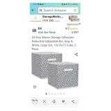 (2)  New Collapsible Storage Bins 13" x 13" x 13"