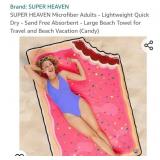 New- SUPER HEAVEN Microfiber Towel - Lightweight