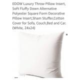 (2)New 24" x 24"Throw Pillows