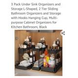 New 3 Pack L- shaped sink or bathroom organizers