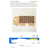 Wood Toy Car Display Rack, Holds 42 Diecast Cars