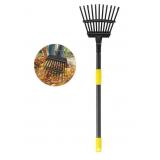 New Leaf Rake for Gardening, Adjustable Metal