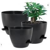 Large Self Watering Pots, 12/10/9 Plastic