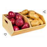 Bamboo Storage Bin for Kitchen Organizer, Pantry