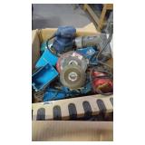 Box of Misc Electric Boxes, Power Tools, etc
