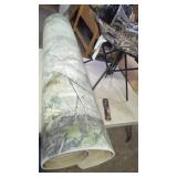 Camo Floor Mat, Stool & Flashlight   All Has