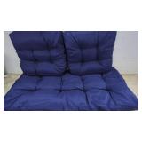 Blue Cushions Set.  Bottom Cushion 46"w x 22".
