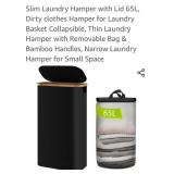 Slim Laundry Hamper with removable bag..Hamper is