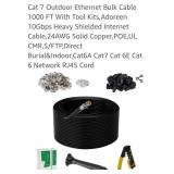 CAT 7 Outdoor Ethernet 1000 Foot Bulk Cable with