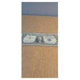 1957 Blue Seal Silver Certificate in protective