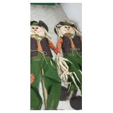 (2) 5 Foot  Scarecrow Yard Decorations with corn