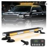 New 28.4 inch Roof Strobe Lights Bar Amber White