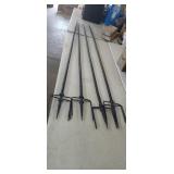 (4) 8 Foot  String Light Poles