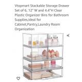 (New) Stackable Drawer Organizer with 6 drawers