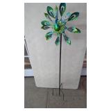 Peacock Windmill Yard   53" Tall Tails spin as