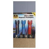 (3) Ultra Slim Magnetic Flashlights