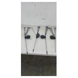 (4) Outdoor Solar Lights ( missing  1 plastic