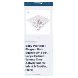 Baby Play Mat | Playpen Mat - Square 59" x 59",