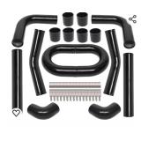 New 8Pcs Universal Aluminum Intercooler Piping