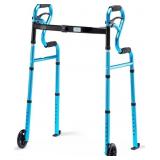 3-in 1 Folding Walker with 5ï¿½ Front Wheels by