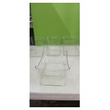 (4) New Plastic Storage Bins.10.5" Long x 7"