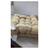 (2 )   22" Brown Floor Cushions