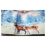 New 2 Pc Whitetail Deer  Non-Slip Kitchen Rug